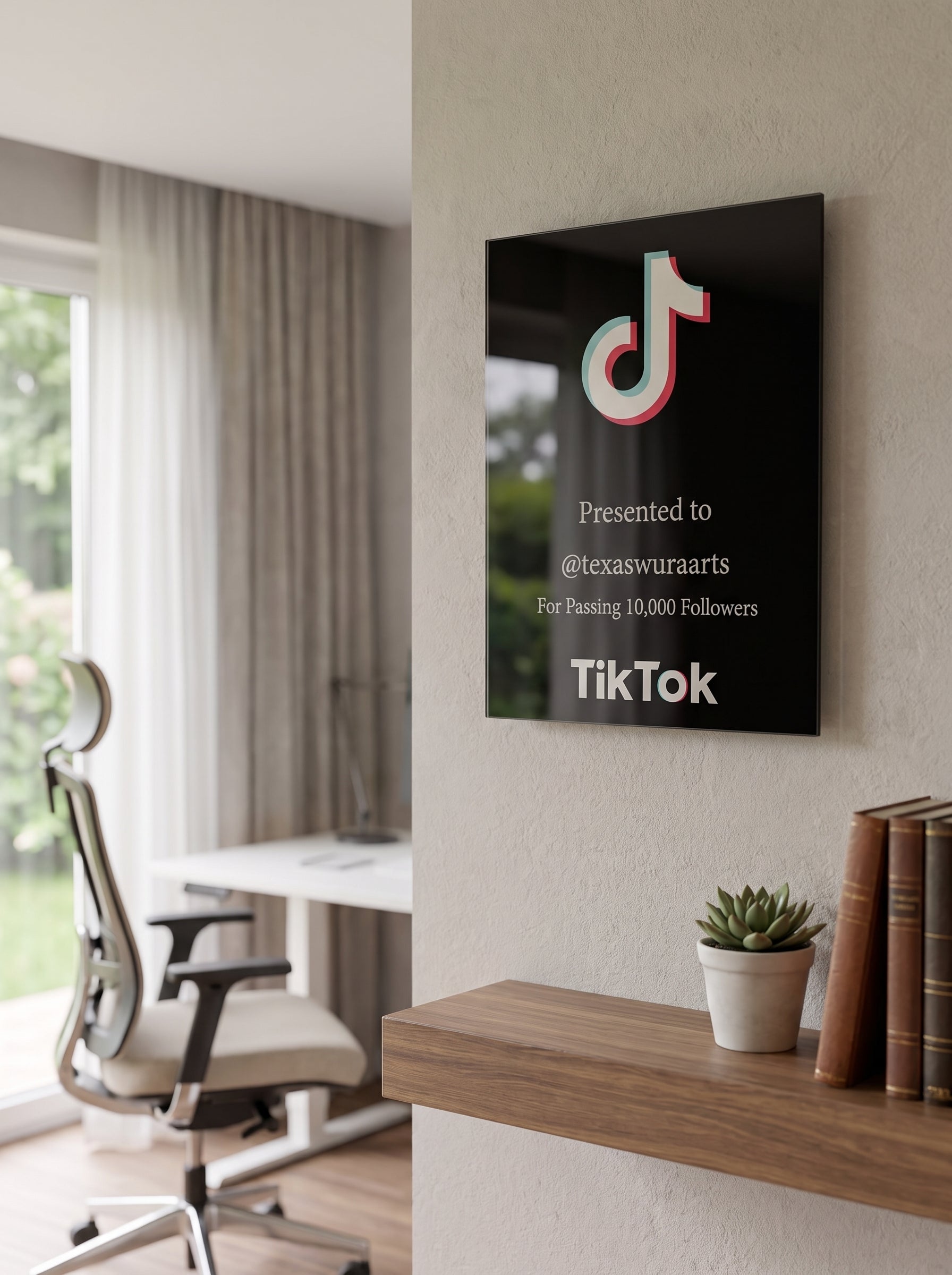 Social Media Milestone Award Plaque | Custom Follower Subscriber Achievement Sign -  Tiktok