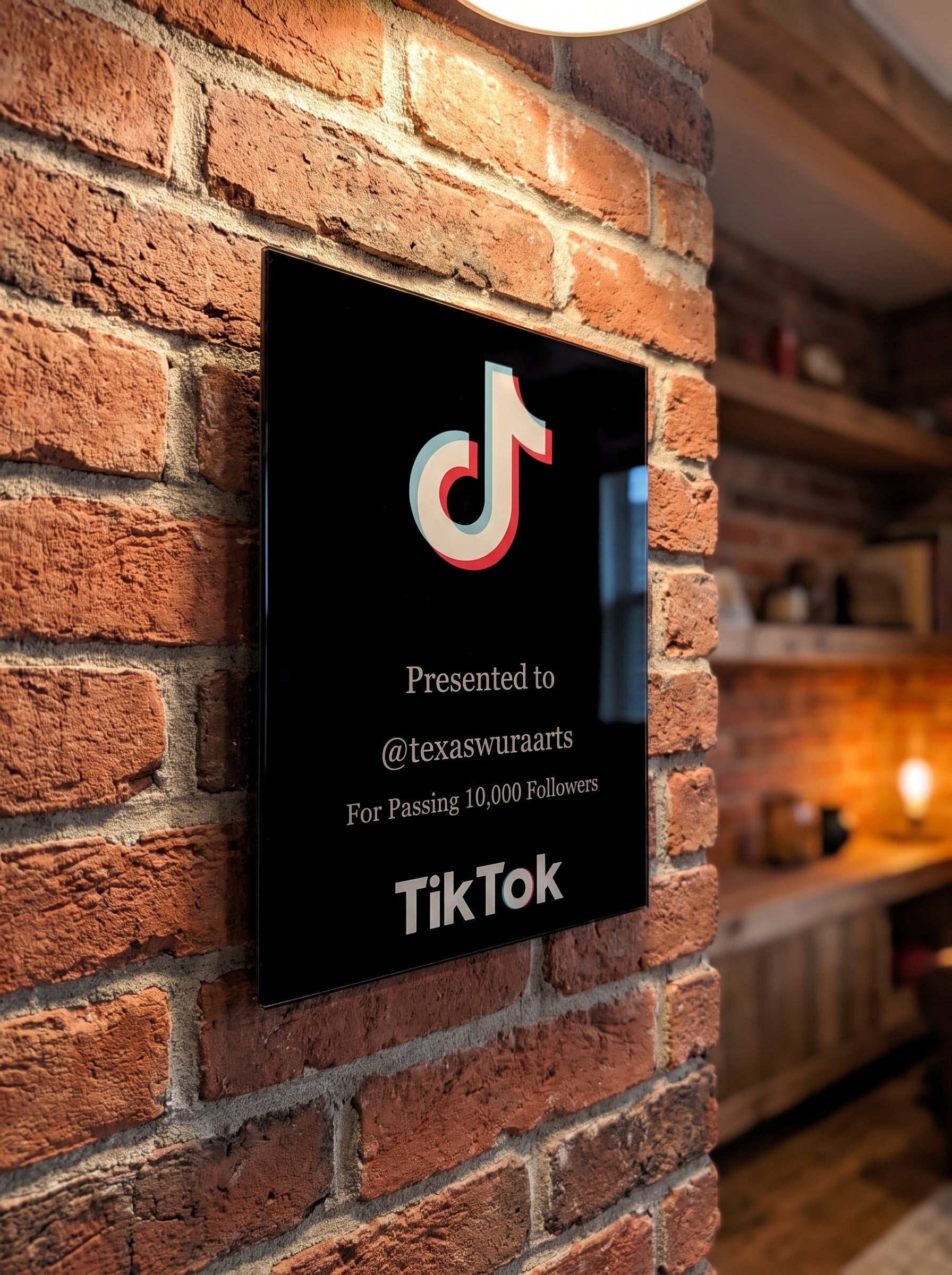 Social Media Milestone Award Plaque | Custom Follower Subscriber Achievement Sign -  Tiktok