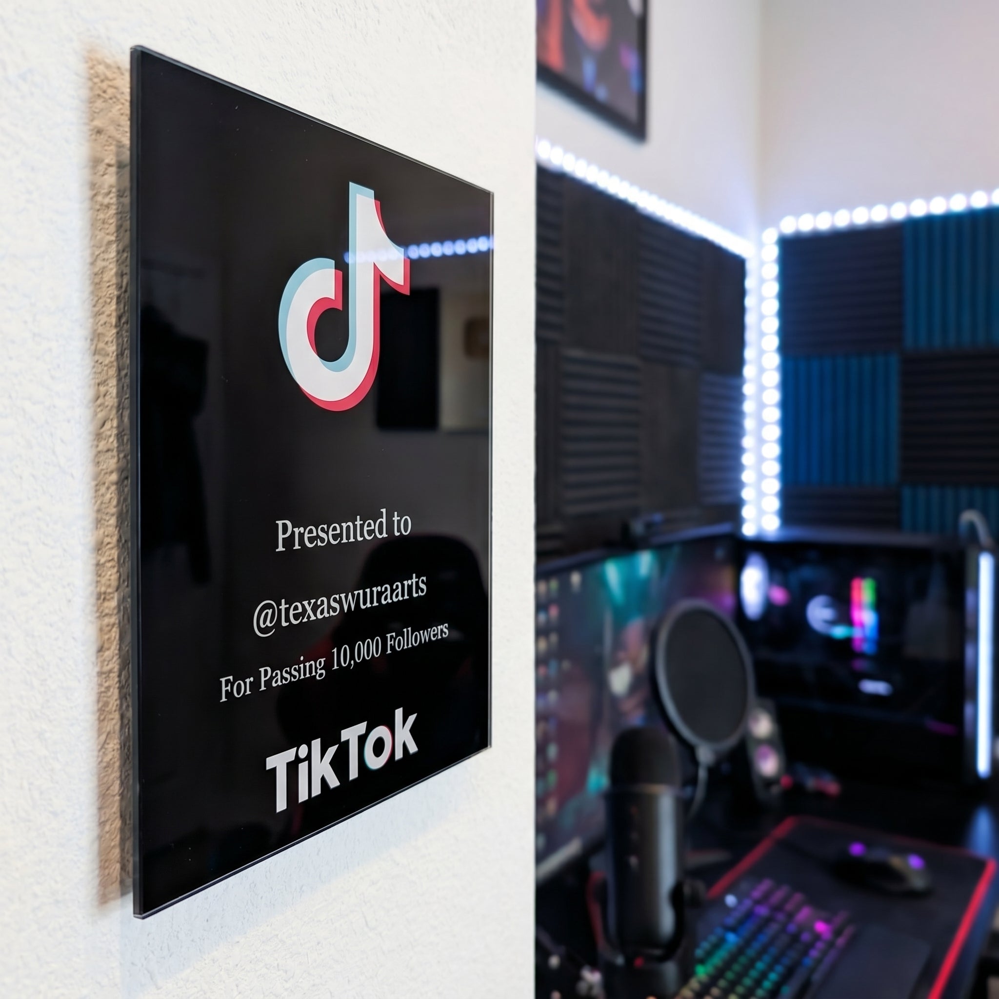 Social Media Milestone Award Plaque | Custom Follower Subscriber Achievement Sign -  Tiktok